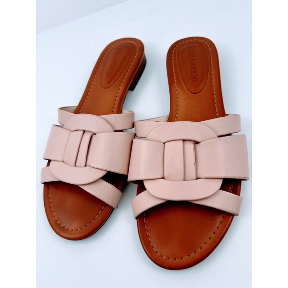 Enzo Angiolini Womens Blush Pink Leather Slide Sandals Golda Sandal SZ 6.5 - Picture 1 of 11